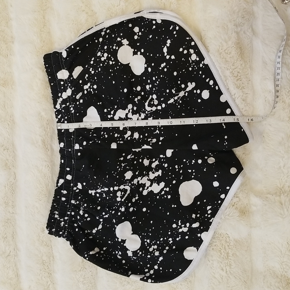 Power Rangers Black White Paint Splatter Shorts size L for girls and women - Picture 8 of 9